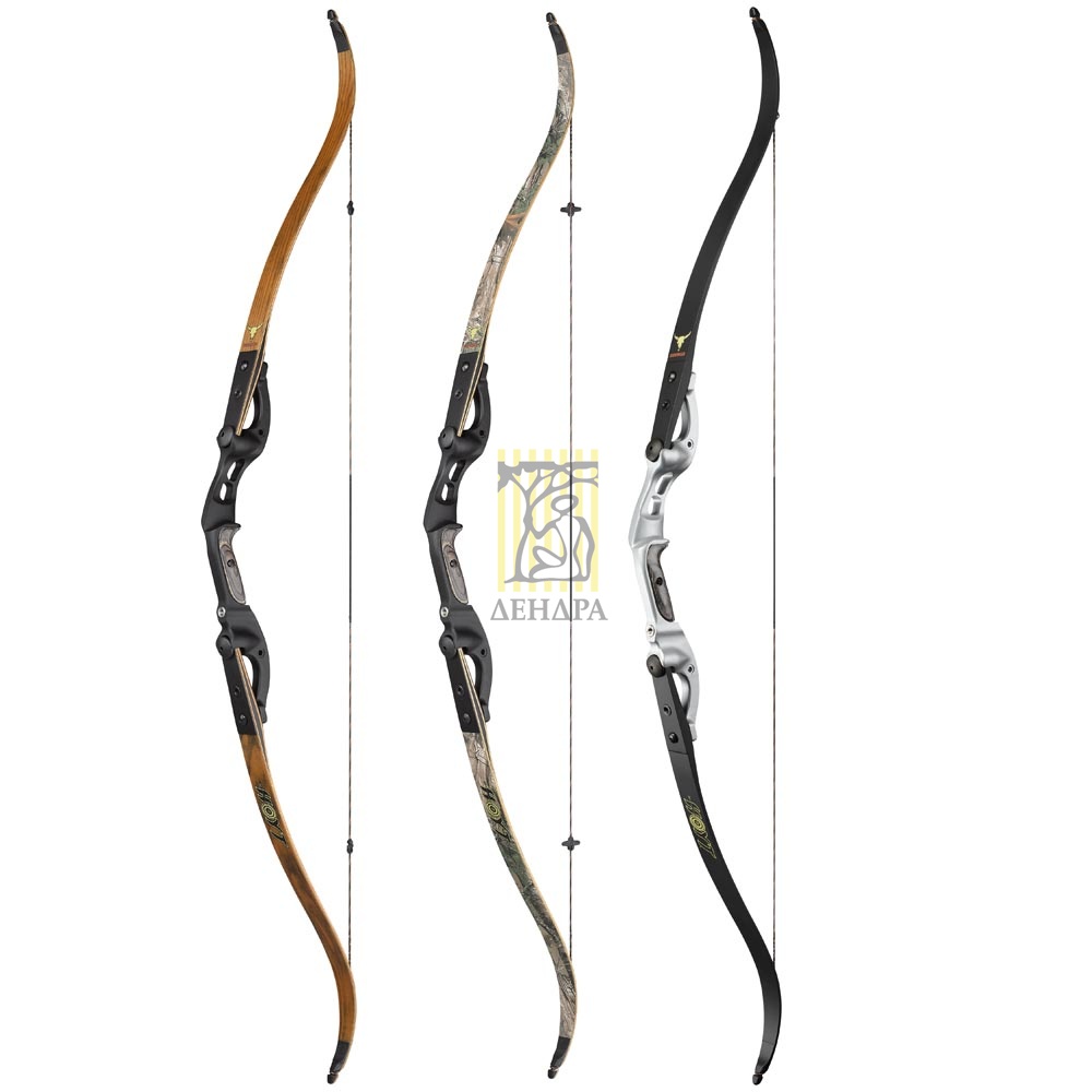 Лук традиционный Buffalo, рукоять и плечи цвет черный, правый, длина 62", сила 55 lbs