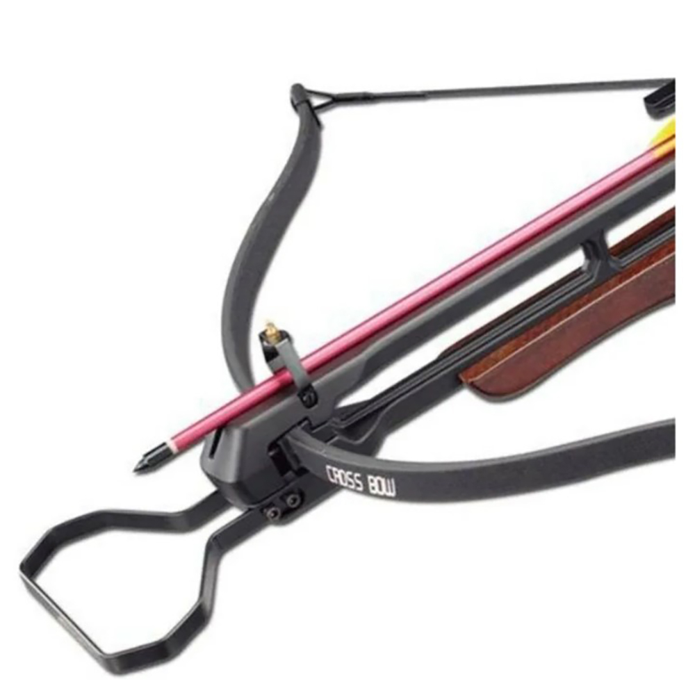 Арбалет рекурсивный силой 95Lbs, ствол алюминий, приклад темное дерево, 2 алюминиевые стрелы