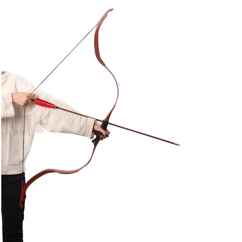 Лук традиционный монгольский разборный, сила 25 фунтов, цвет натуральное дерево