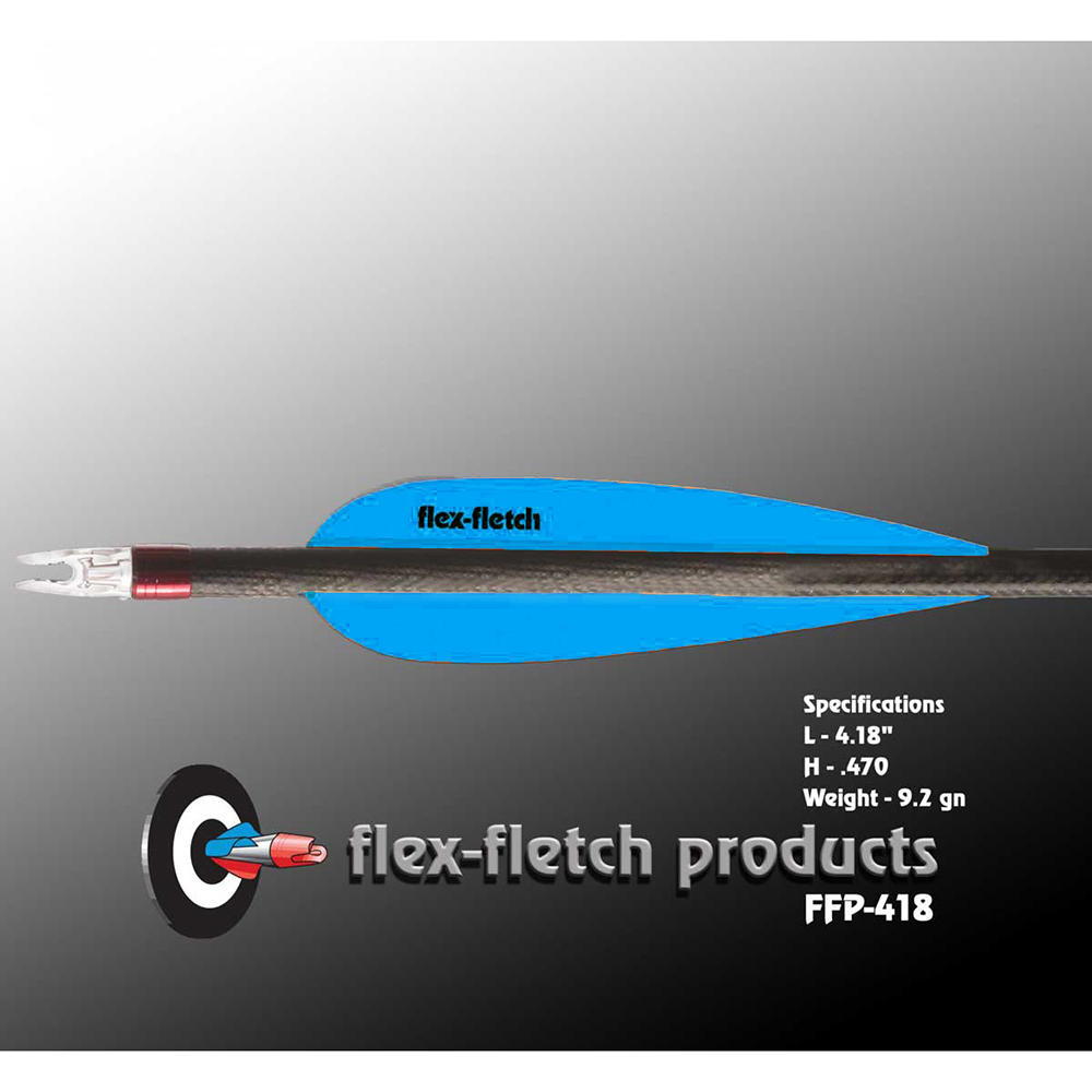 Оперение для стрел пластиковое, длина 4,18",форма парабола, производитель Flex-Fletch, цвет синий, 1 Оперение для стрел пластиковое, длина 4,18",форма парабола, производитель Flex-Fletch, цвет синий, 1