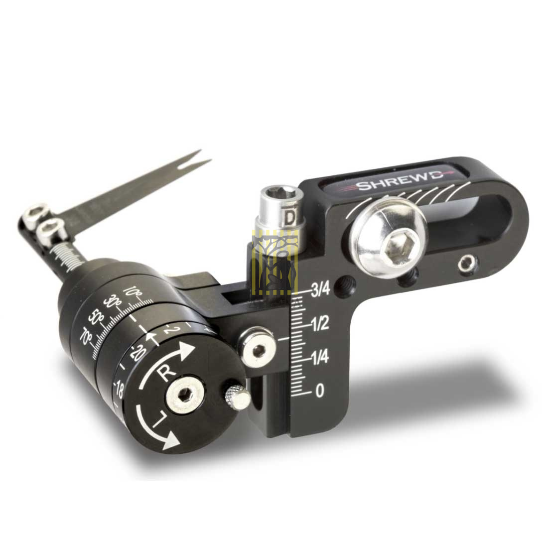 Полочка для блочного лука Remedy, микрорегулировки по вертикали, горизонтали и настройка угла усика