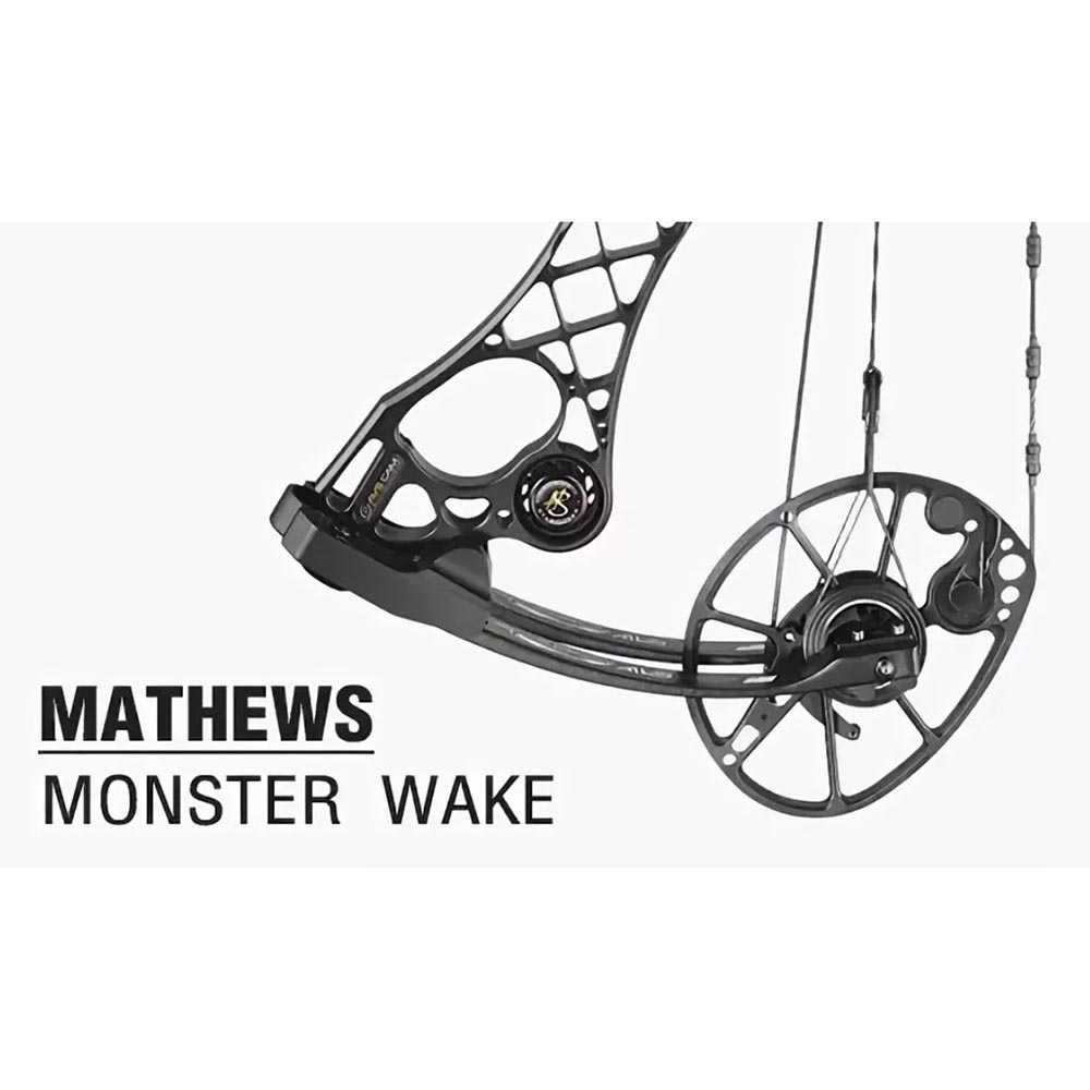 Лук блочный MONSTER WAKE, начальная скорость 352 фут в сек, сила 60 lbs, правый, длина натяжения 29"