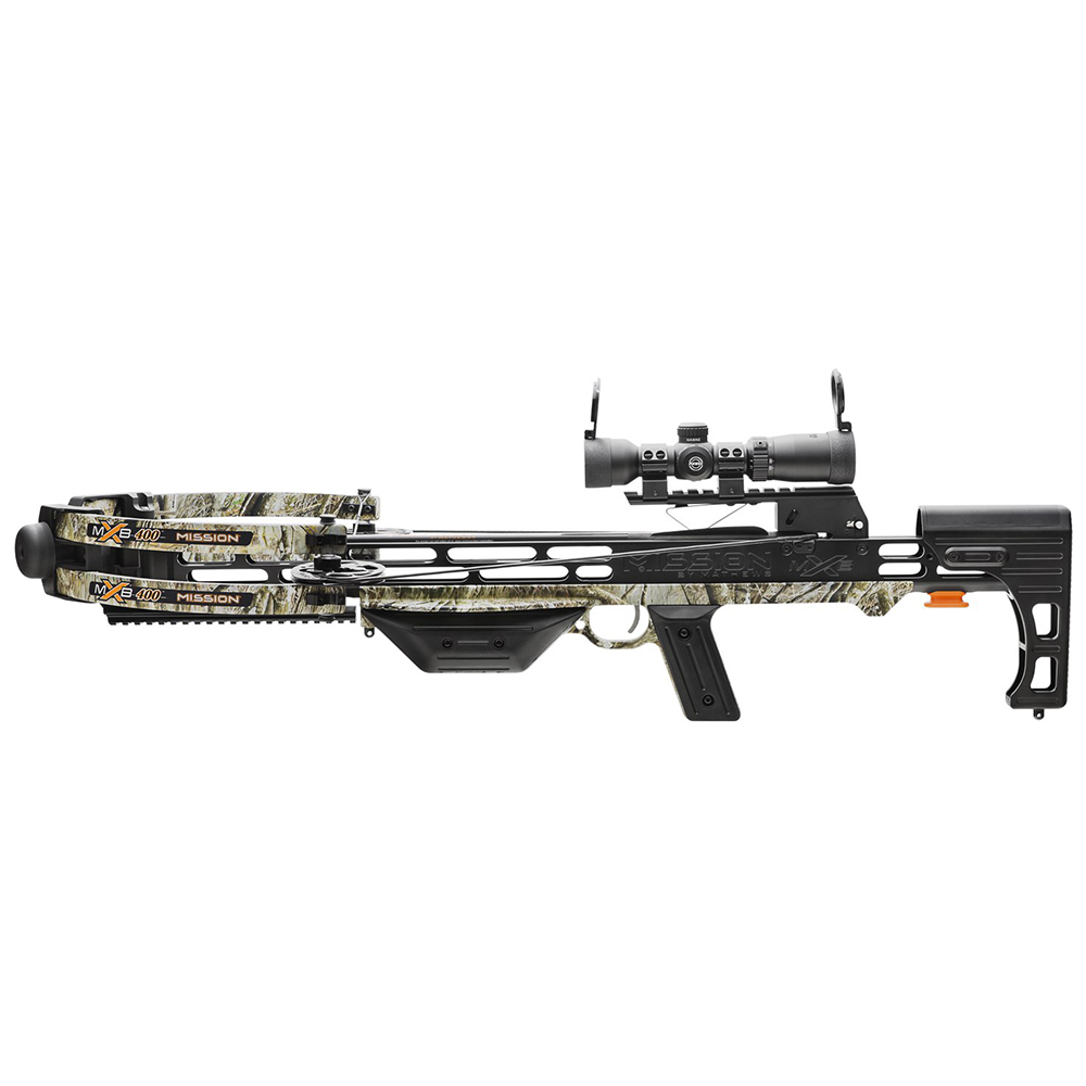 Арбалет MXB400, начальная скорость 400 фут в сек, усилие 95Lbs, цвет камуфлированный, с комплектом а