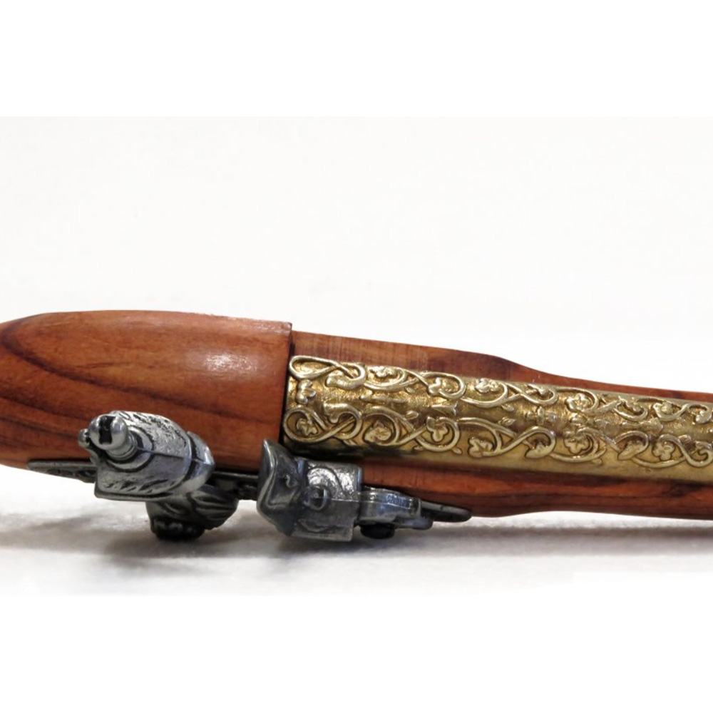 Пистолет кремн.Англия XVIIIв, латунь