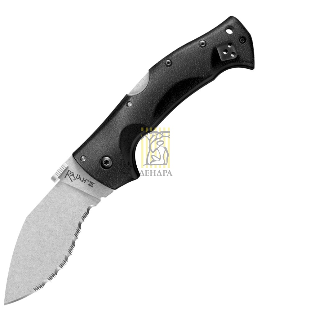 Нож "Rajah III" складной, сталь AUS 8A, матовое покрытие, серрейтор, рукоять грайвори, клипса