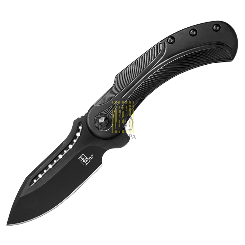 Нож складной Field Marshall, сталь CPM-S35VN,  длина клинка 4", покрытие клинка черное, 2 тона, руко