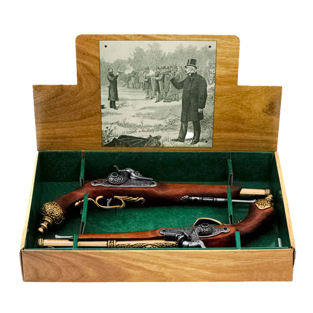 Пистолет кремневый, Бресция, Италия 1825 г., латунь, комплект 2 еденицы Пистолет кремневый, Бресция, Италия 1825 г., латунь, комплект 2 еденицы