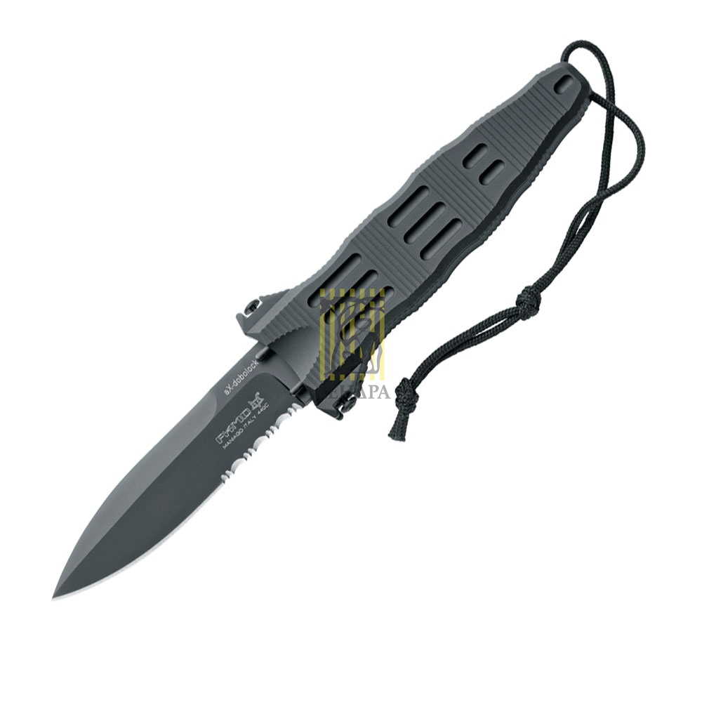 Нож складной "DOBOLOCK", сталь 440C, твердость 57 HRC, покрытие нитрид титана, рукоять анодированный