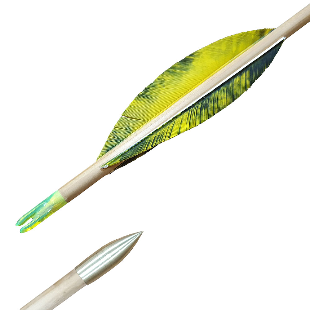 Подарочная деревянная стрела с золотым наконечником на подставке Подарочная деревянная стрела с золотым наконечником на подставке