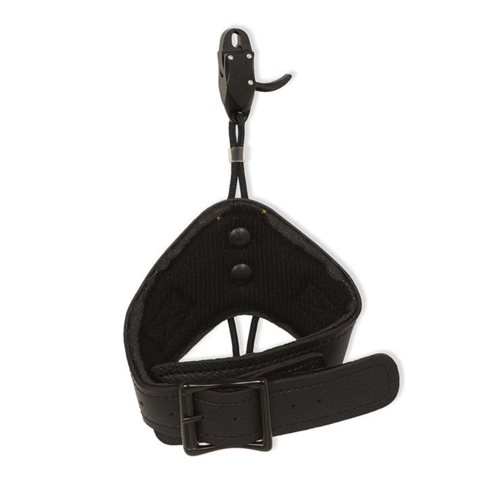 Релиз подвесной Pro-Caliper для лука на кожаной пряжке, цвет черный