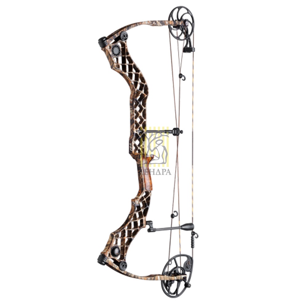 Лук блочный "Heli-M", начальная скорость 332 фут в сек, сила 60lbs, длина натяжения 28", сброс 80%,