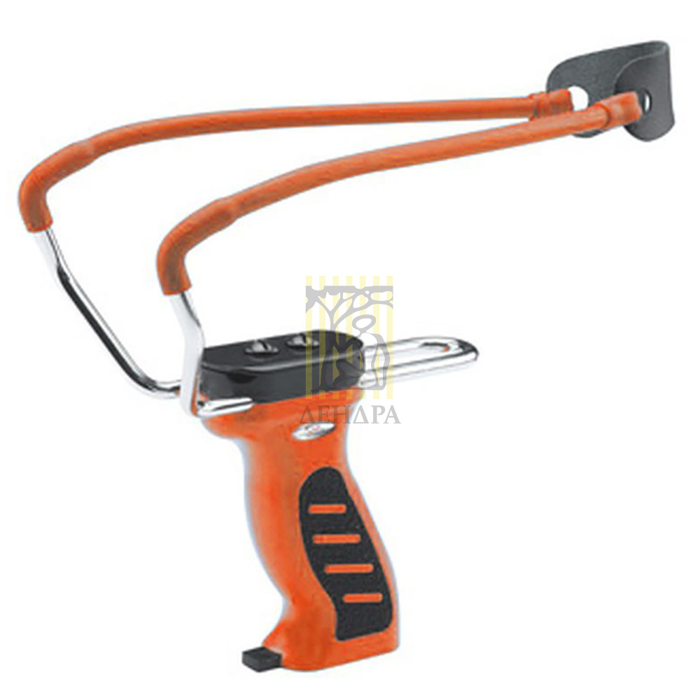 Рогатка спортивная с магазином для шариков в рукоятке, цвет оранжевый