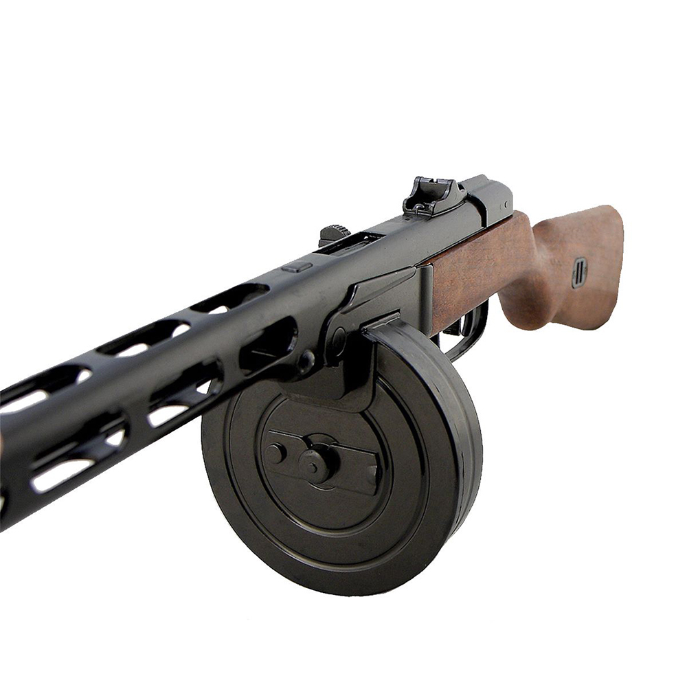 Пистолет-пулемёт Шпагина ППШ, патрон 7,62×25 мм, разработанный в СССР 1940 г. (2-ая Мировая Война) Пистолет-пулемёт Шпагина ППШ, патрон 7,62×25 мм, разработанный в СССР 1940 г. (2-ая Мировая Война)