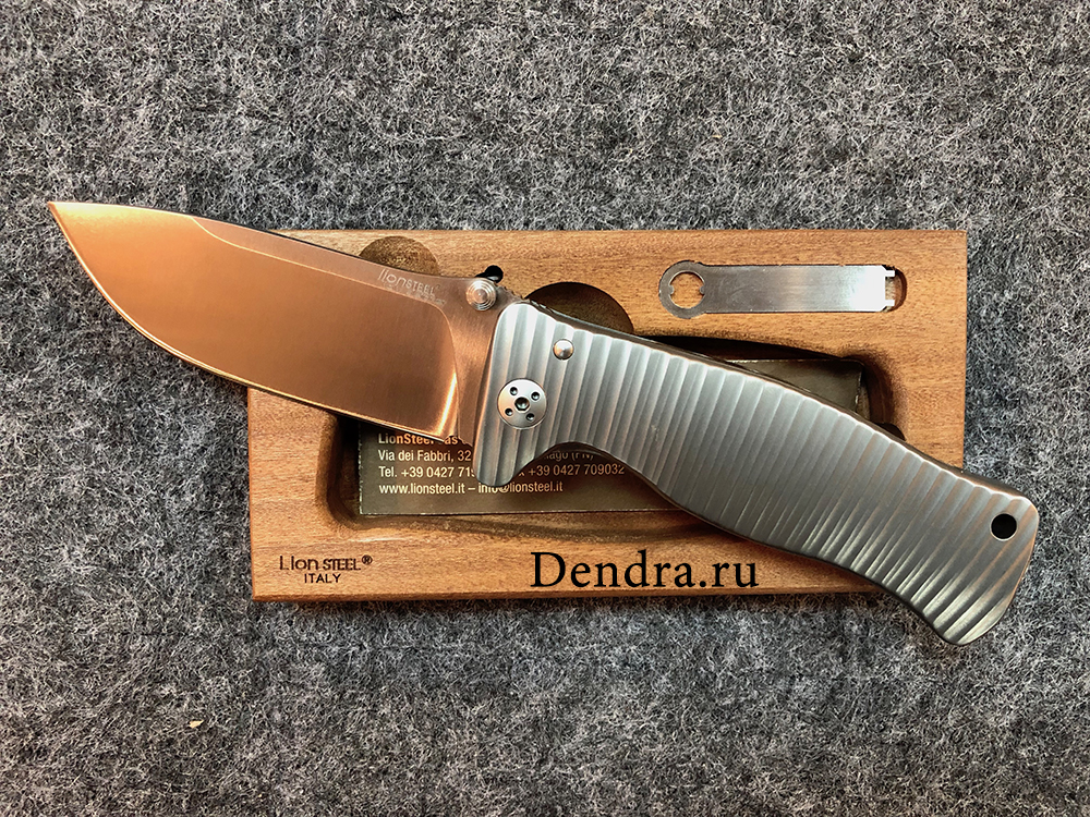 Нож "SR-1" складной, фиксатор "Roto Block", сталь Sleipner, твердость 61 HRC, рукоять титан, цвет се