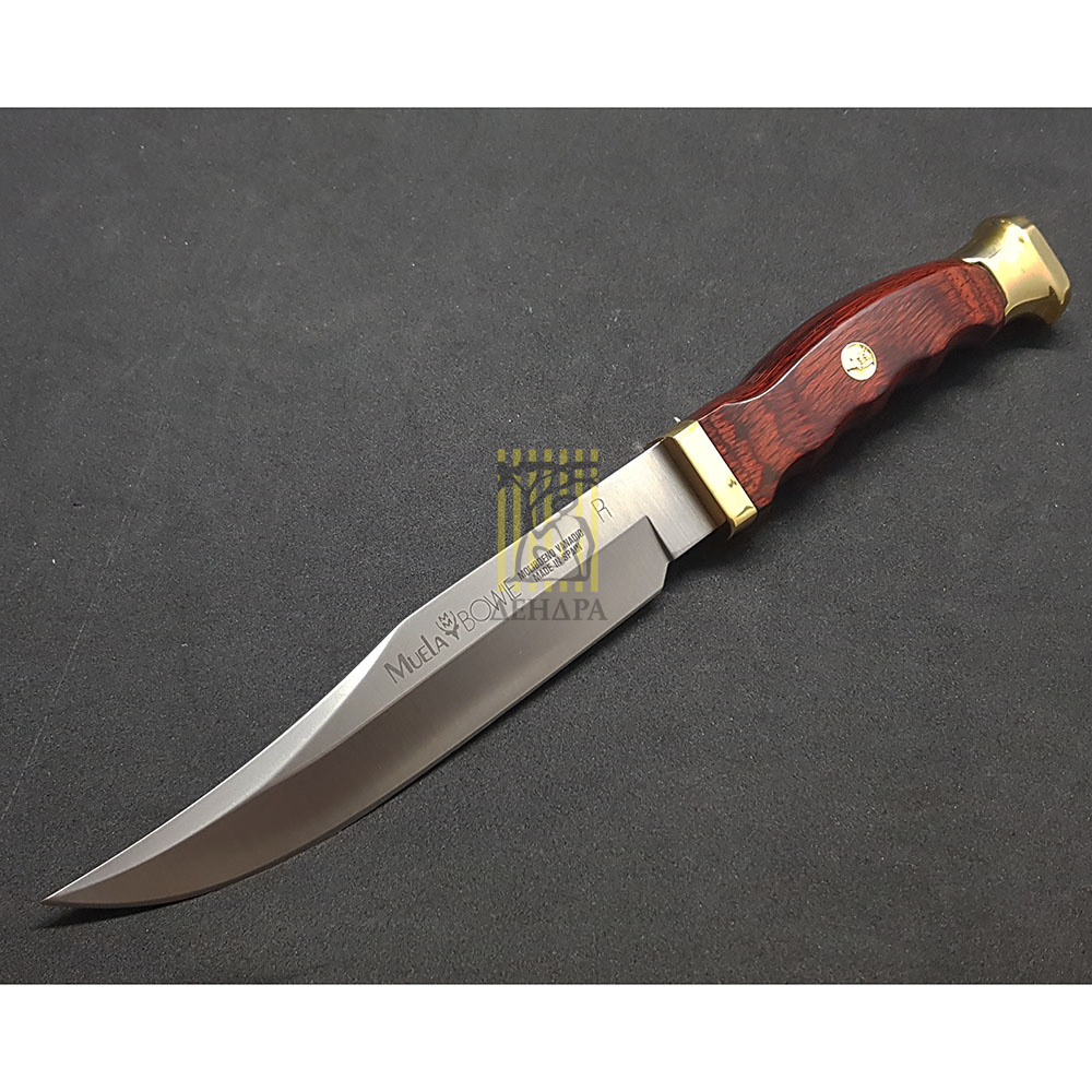 Нож "BOWIE" с фикс клинком длиной 16 см, рукоять Pakka wood, ножны кожа Нож "BOWIE" с фикс клинком длиной 16 см, рукоять Pakka wood, ножны кожа