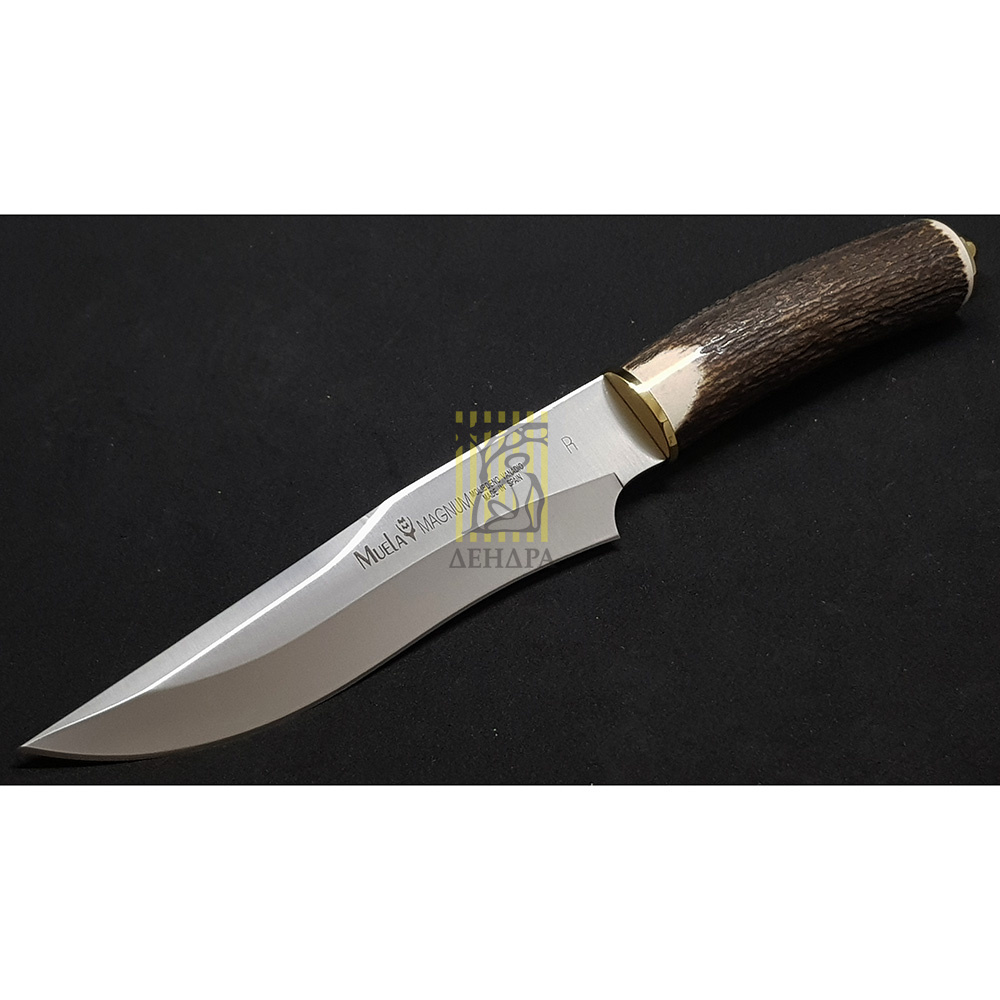 Нож "MAGNUM" с фикс клинком длиной 19 см, рукоять рог оленя, ножны кожа Нож "MAGNUM" с фикс клинком длиной 19 см, рукоять рог оленя, ножны кожа