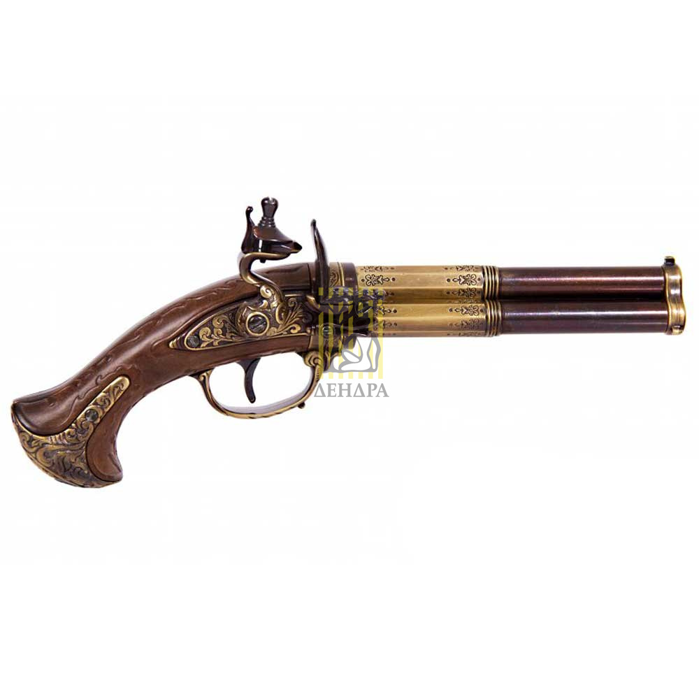 Пистолет трехдульный, Франция, 18 век Пистолет трехдульный, Франция, 18 век