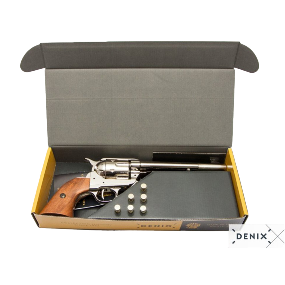 Револьвер кавалерийский системы Кольт, 7½", калибра .45, США 1873 г., рукоять дерево, никелированный