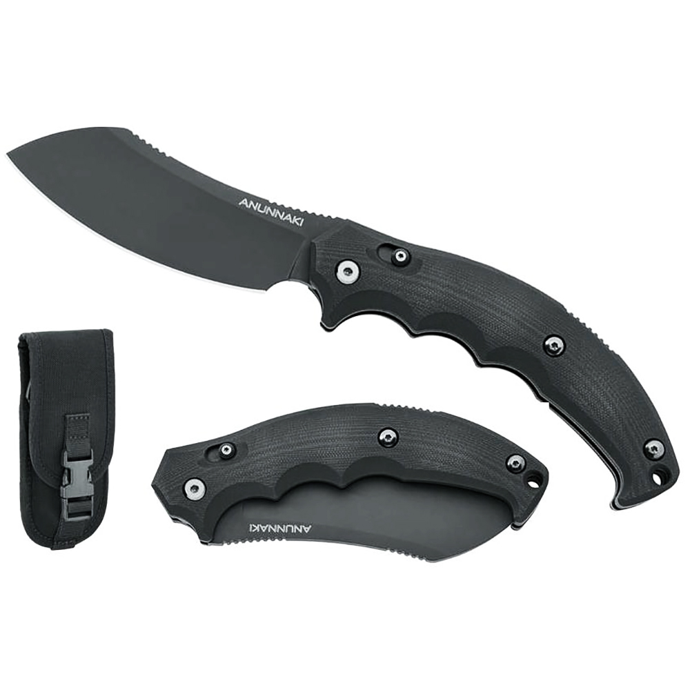Нож "Anunnaki" складной, сталь N690Co, твердость 58-60 HRC, рукоять G10, цвет черный, нейлоновый чехо