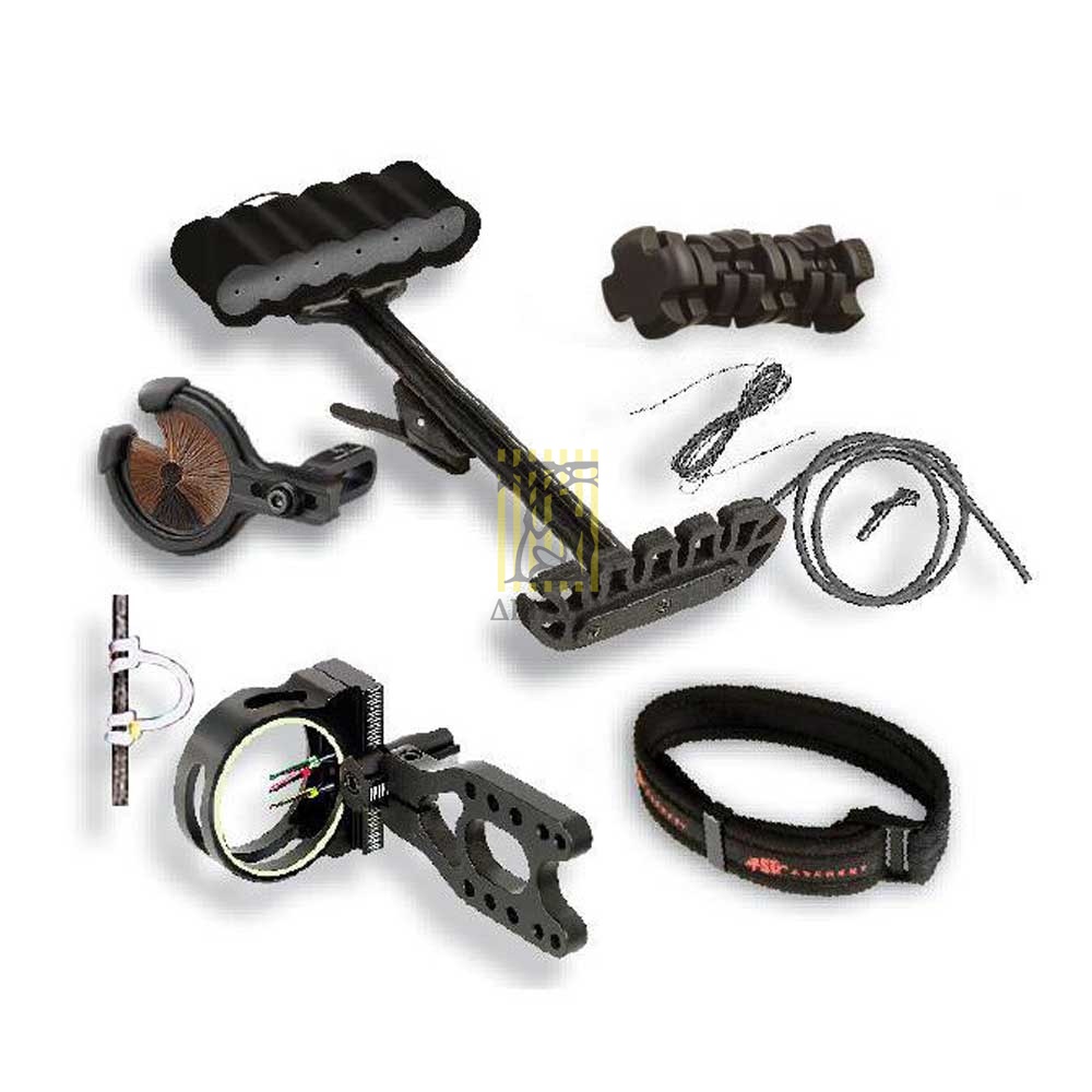 Комплект аксессуаров для лука Gemini, цвет камуфляж skullworks: кивер, стабилизатор, прицел, полочка