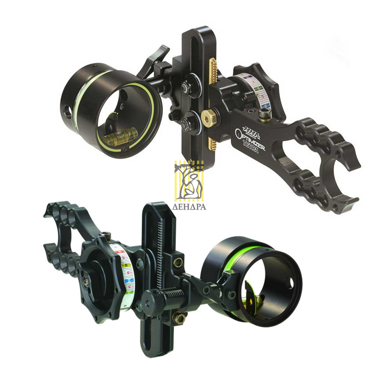 Прицел для блочного лука Optimizer Tetra на дистанции до 100 м с микронастройками, диаметр скопа 41,
