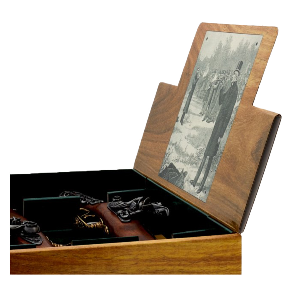 Пистолет кремн.Англия XVIIIв, латунь, 2 шт. в коробке