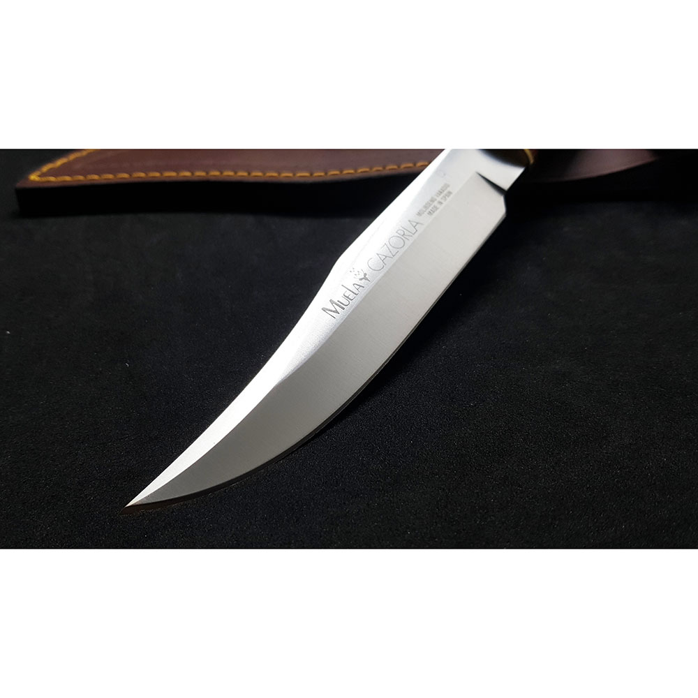 Нож серии серии "CAZ" с фикс клинком длиной 16 см, рукоять красная микарта, ножны кожа