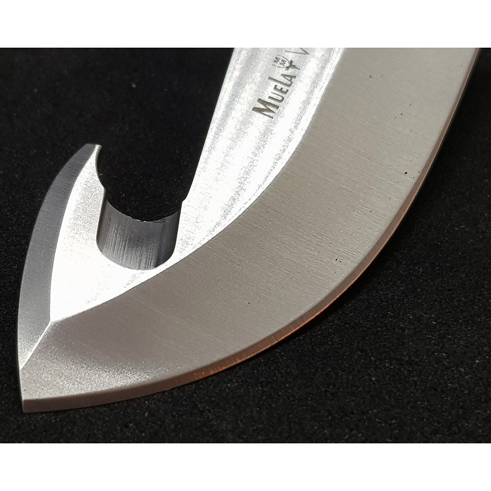 Нож-скиннер "VIPER", клинок 11 см крюк, рукоять рог оленя с кроной, ножны кожа