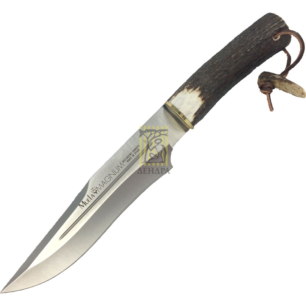 Нож "MAGNUM" с фикс клинком длиной 23 см, рукоять рог оленя, ножны кожа Нож "MAGNUM" с фикс клинком длиной 23 см, рукоять рог оленя, ножны кожа