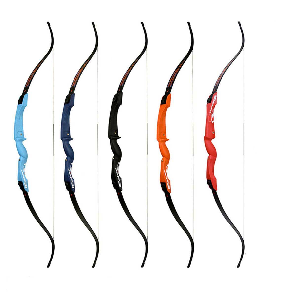 Лук классический Rolan, черные плечи длина 66 сила 18", рукоять пластик цвет синий, длина 25"