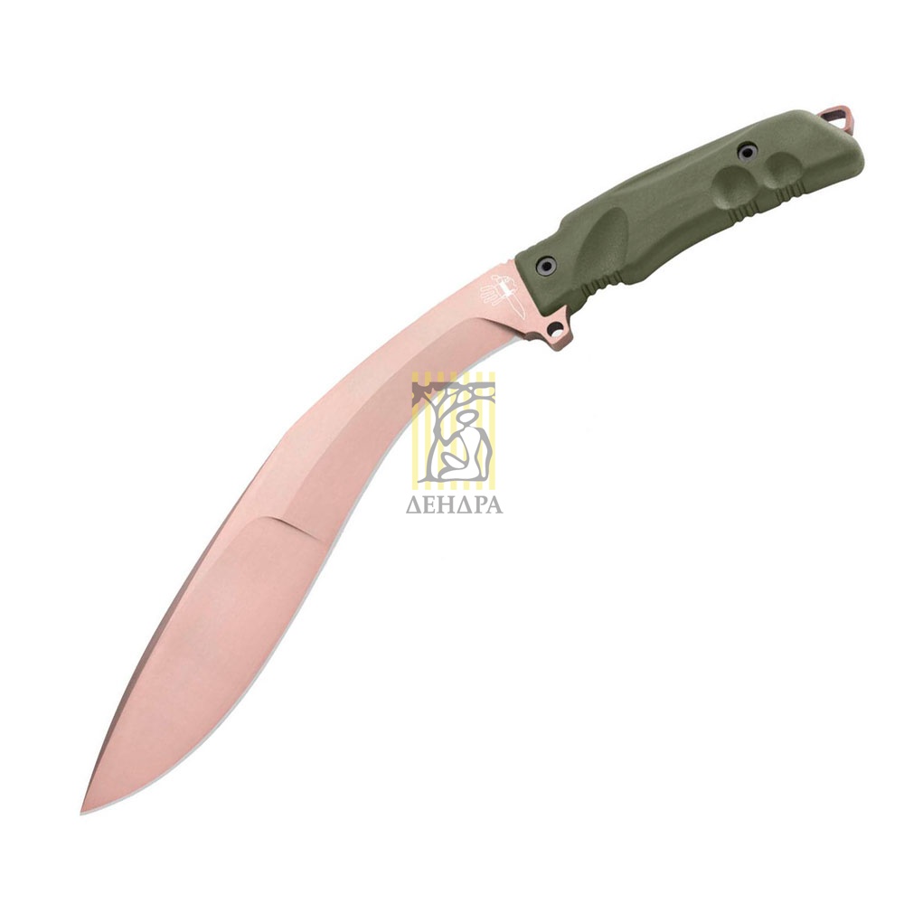 Нож-кукри "FOX EXTREME" покрытие нано-керамика, рукоять зеленый пластик