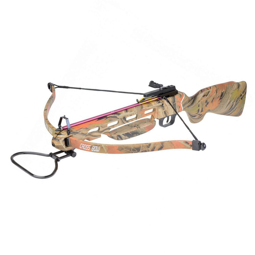 Арбалет рекурсивный силой 95Lbs, ствол алюминий, приклад дерево, 2 алюминиевые стрелы, цвет камуфляж Арбалет рекурсивный силой 95Lbs, ствол алюминий, приклад дерево, 2 алюминиевые стрелы, цвет камуфляж