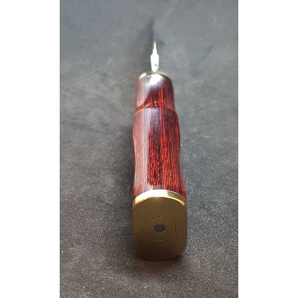 Нож "RANGER" с фикс клинком длиной 13 см, рукоять красная микарта, ножны кожа