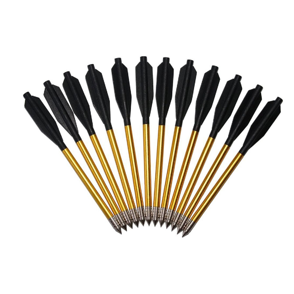 Стрела для арбалета-пистолета алюминиевая, диаметр 6 мм, длина 6,5", 12 штук Стрела для арбалета-пистолета алюминиевая, диаметр 6 мм, длина 6,5", 12 штук