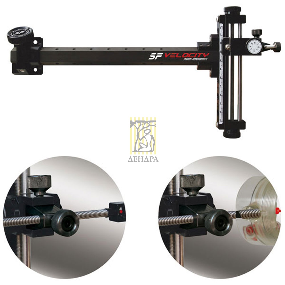 Прицел для блочного и классического лука VELOCITY CARBON PRO с микронастройками по вертикале и гориз