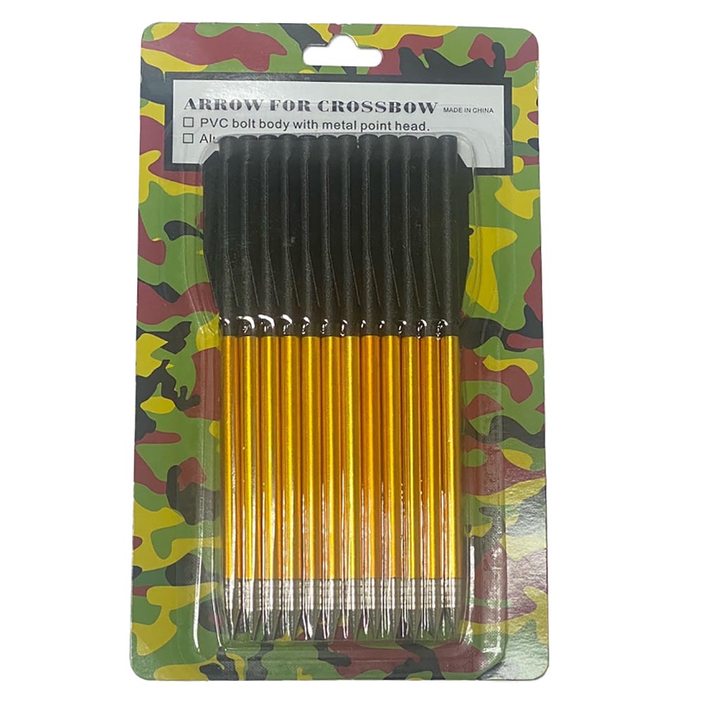 Стрела для арбалета-пистолета алюминиевая, диаметр 6 мм, длина 6,5", 12 штук Стрела для арбалета-пистолета алюминиевая, диаметр 6 мм, длина 6,5", 12 штук