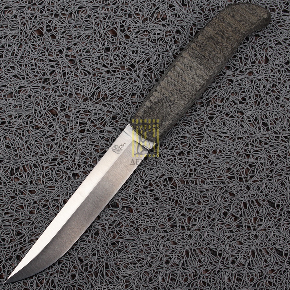 Нож OWL KNIFE NORTH сталь K340, Рукоять микарта, ножны кожа,клинок ромб Нож OWL KNIFE NORTH сталь K340, Рукоять микарта, ножны кожа,клинок ромб