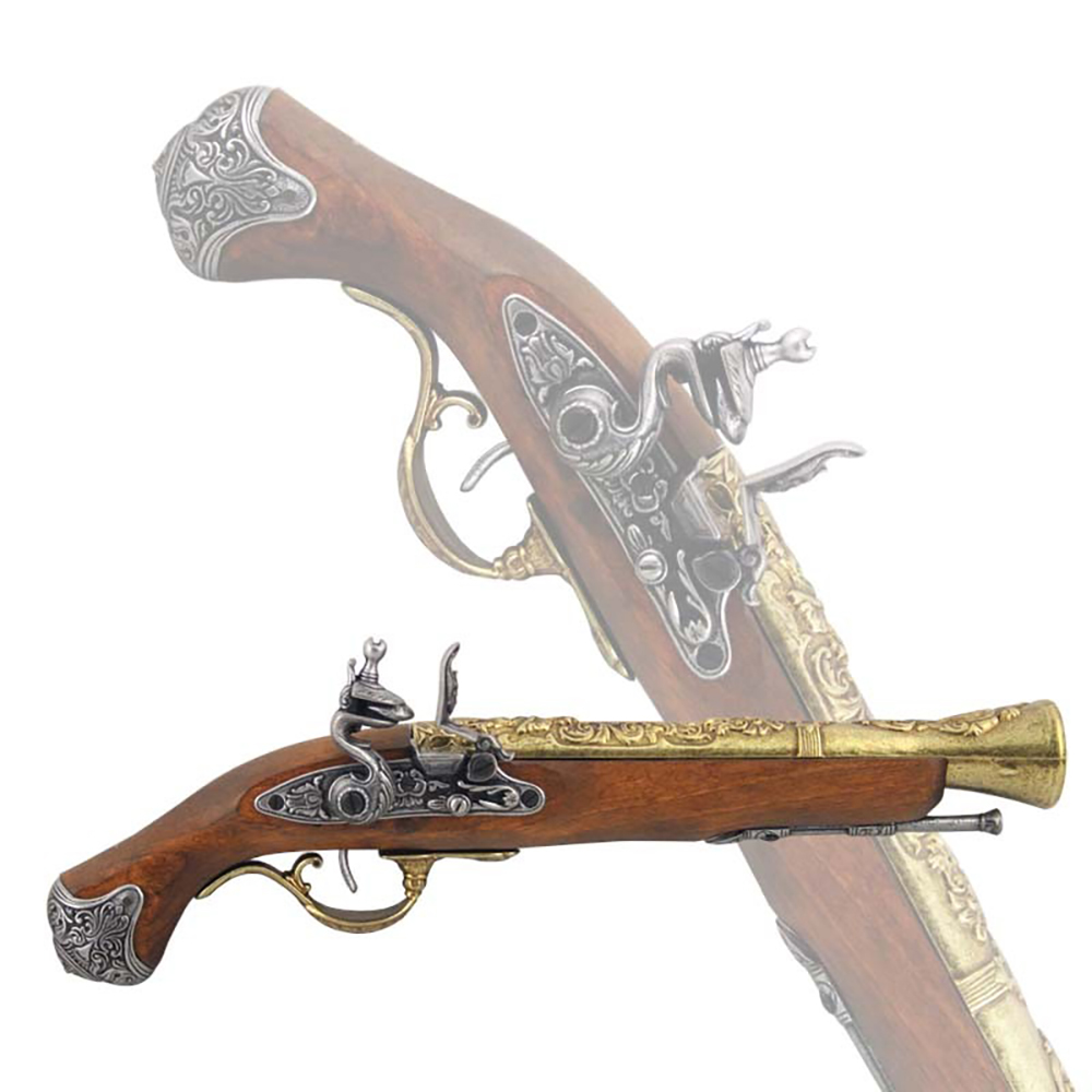Пистолет-мушкетон кремн.Лондон XVIIIв,латун