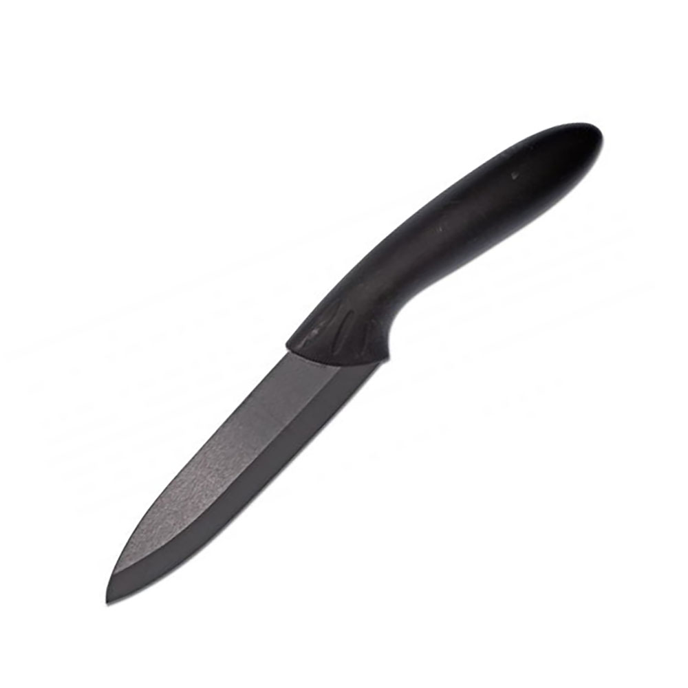Нож разделочный, клинок черн.керамика, 10,16 см, рукоять прорезиненная