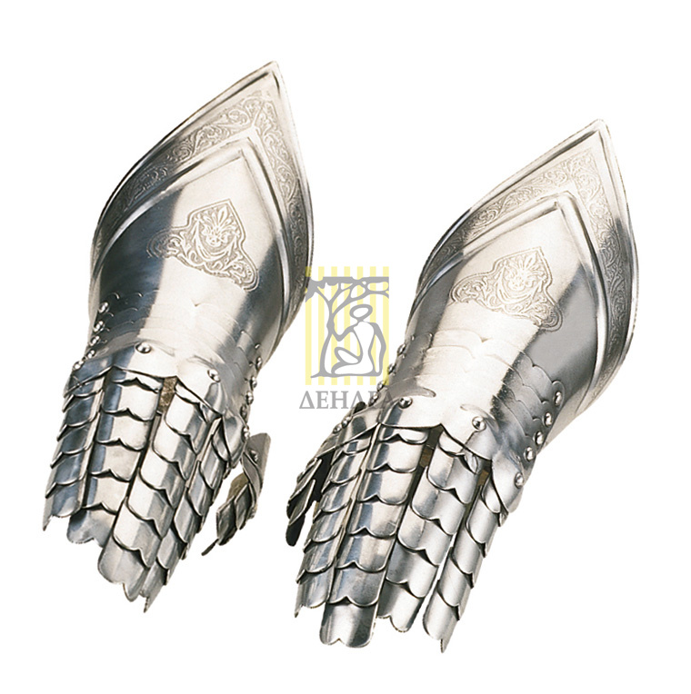 Перчатки рыцарские с гравировкой, длина 40 см Перчатки рыцарские с гравировкой, длина 40 см