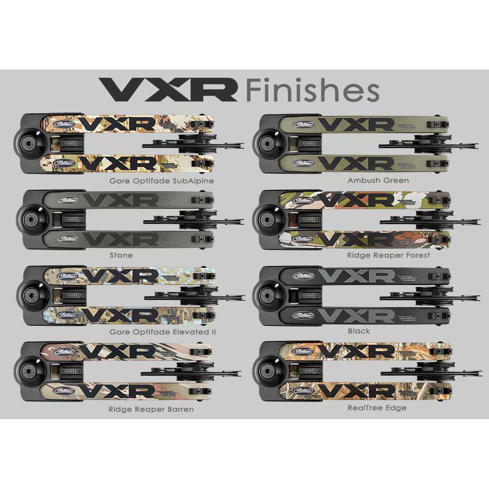 Лук блочный VXR28, начальная скорость 344 фут в сек, расстояние между осями 30", база 6", сила 60 lb