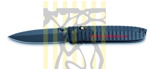 Нож "Daghetta" складной, сталь 440C с черным покрытием, рукоять анодированный алюминий черного цвета Нож "Daghetta" складной, сталь 440C с черным покрытием, рукоять анодированный алюминий черного цвета