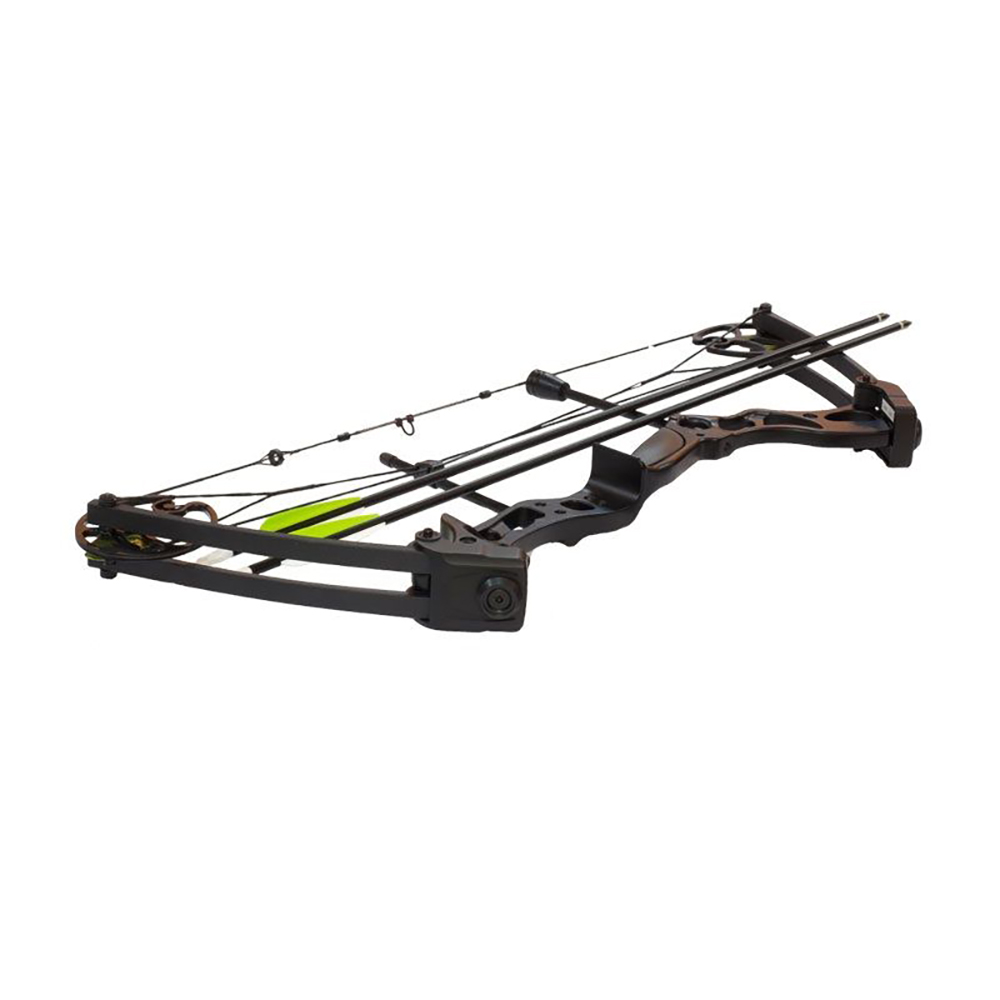 Лук блочный, рукоять алюминий, начальная скорость 310 фут/сек, сила 60Lbs, цвет черный