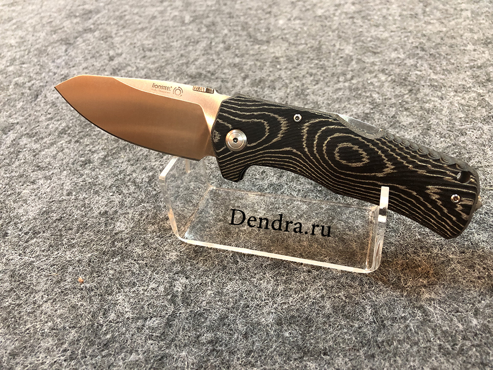 Нож TM1 складной, сталь Sleipner, твердость 60-61 HRC, обработка Satin, рукоять микарта, клипса