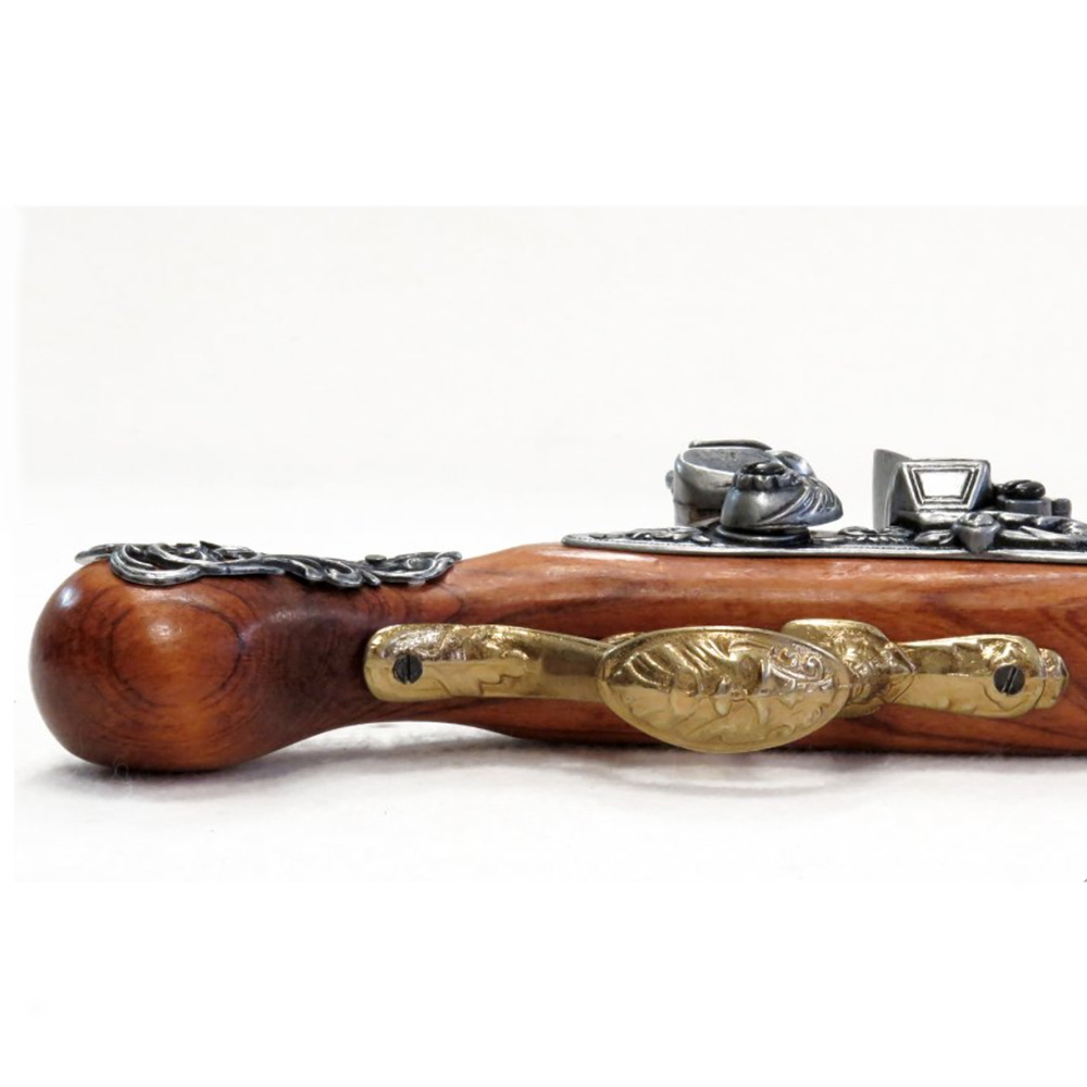 Пистолет кремн.Англия XVIIIв, латунь