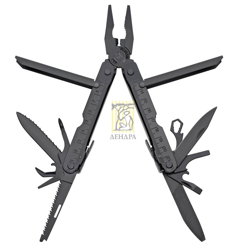 Мультитул (набор инструментов) BLACK FOX, черное покрытие, нейлоновый чехол