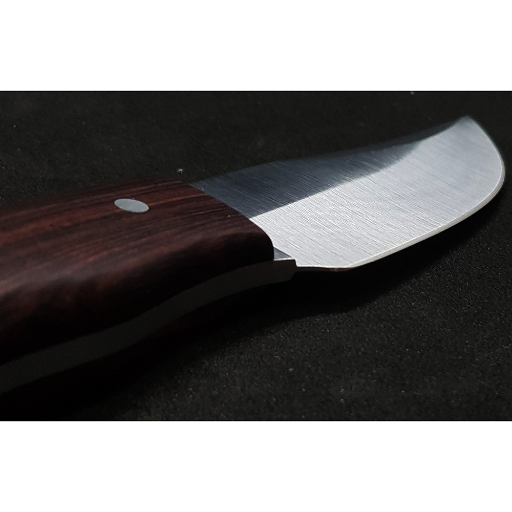 Нож-скиннер "ORIX", клинок 8 см, рукоять палисандр, ножны кожа