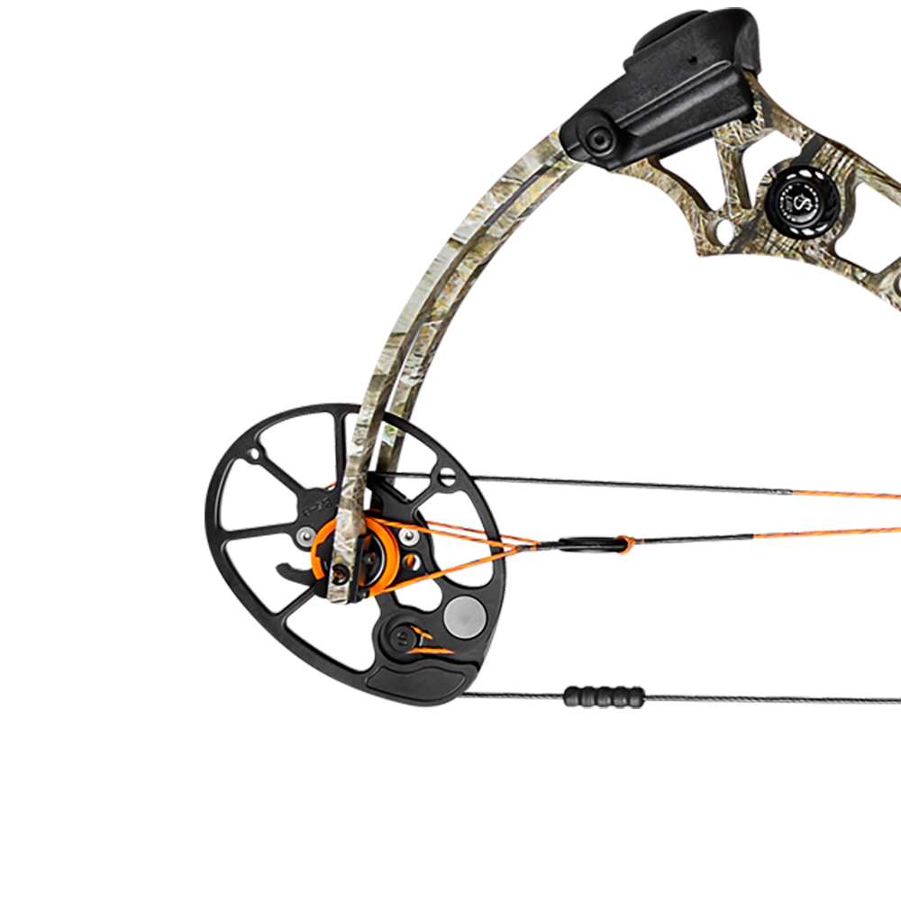 Лук блочный Blaze, начальная скорость 340 фут в сек, сила 60lbs, длина натяжения 28.5", сброс 80%, ц