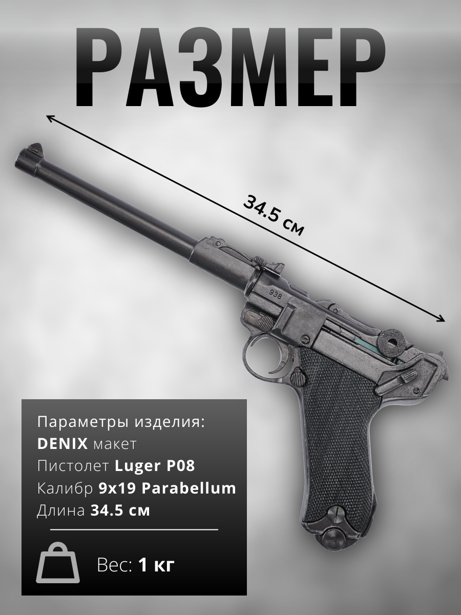 Пистолет Люгера P08, артиллерийская модель, Германия, 1917 год Пистолет Люгера P08, артиллерийская модель, Германия, 1917 год