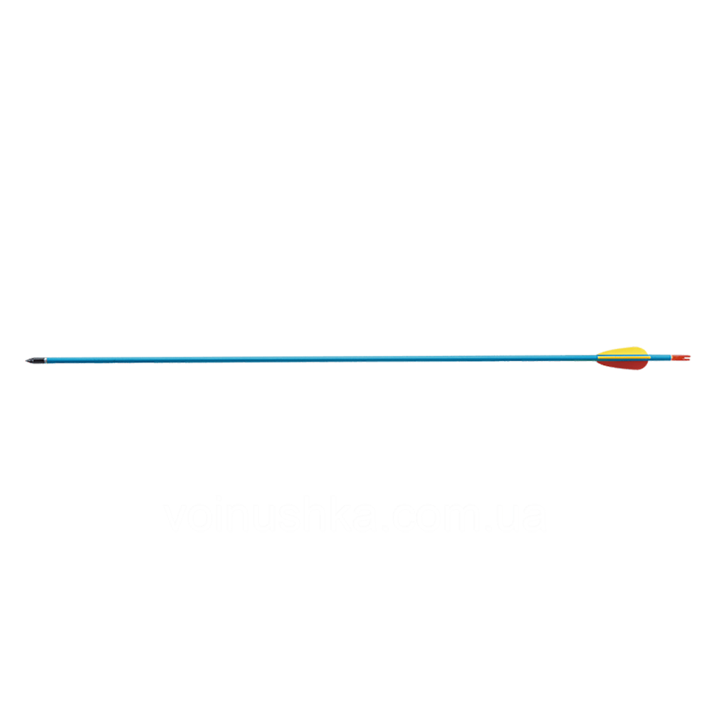 Стрела с оперением для стрельбы из лука, материал алюминий, длина 30", цвет синий